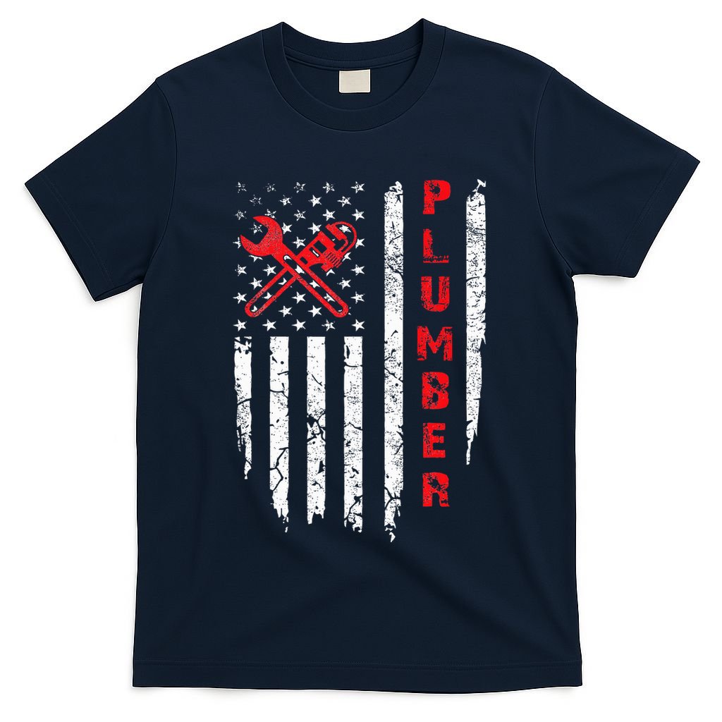 Usa American Flag Plumber Women Plumbers Patriotic T-Shirt