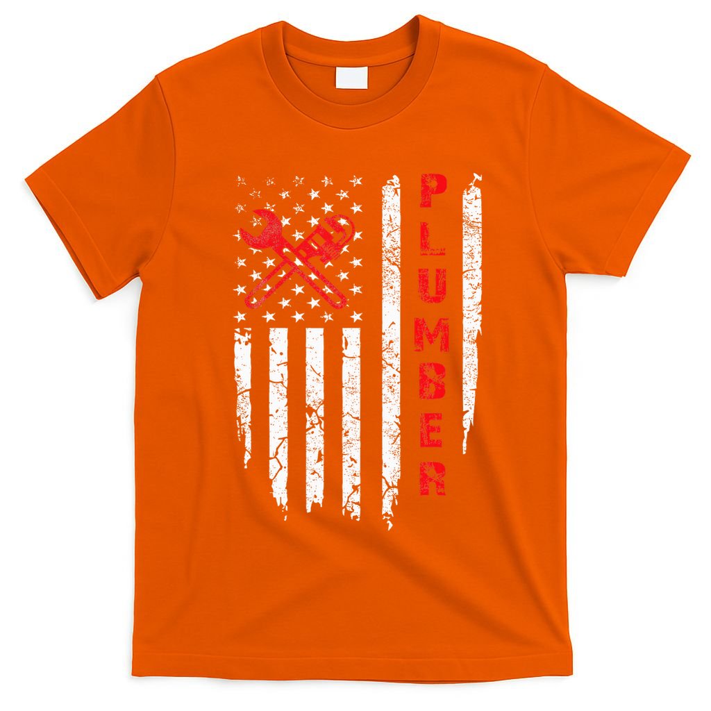 Usa American Flag Plumber Women Plumbers Patriotic T-Shirt
