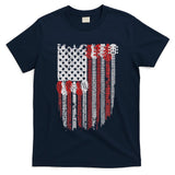 Usa American Flag Guitar Musician 4th Of July Guitarists T-Shirt