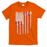 Usa American Flag Guitar Musician 4th Of July Guitarists T-Shirt