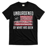 Unburdened By What Has Been Trump 47 Retro Us Flag T-Shirt