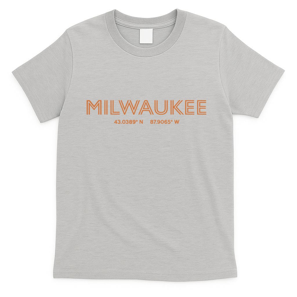 USA City Coordinates US Milwaukee T-Shirt