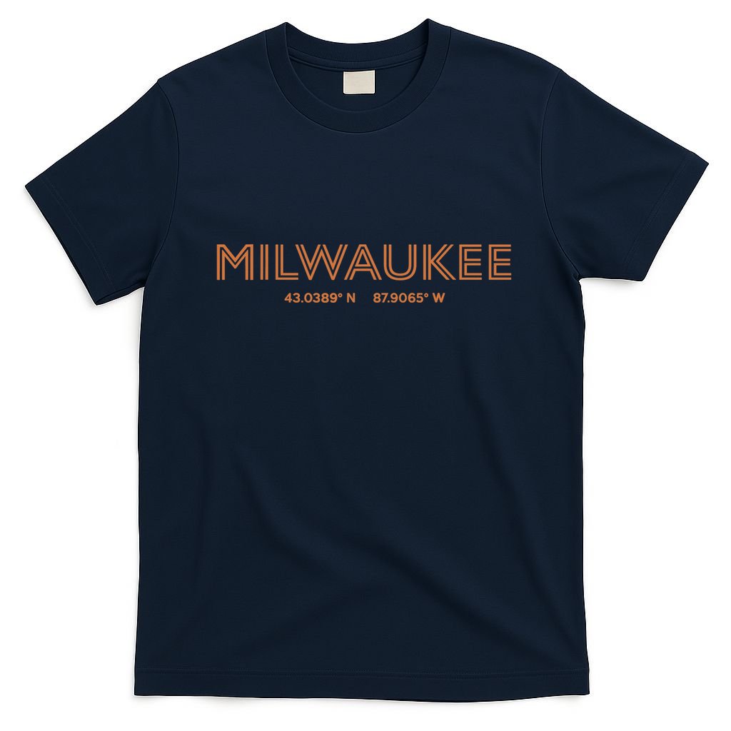USA City Coordinates US Milwaukee T-Shirt