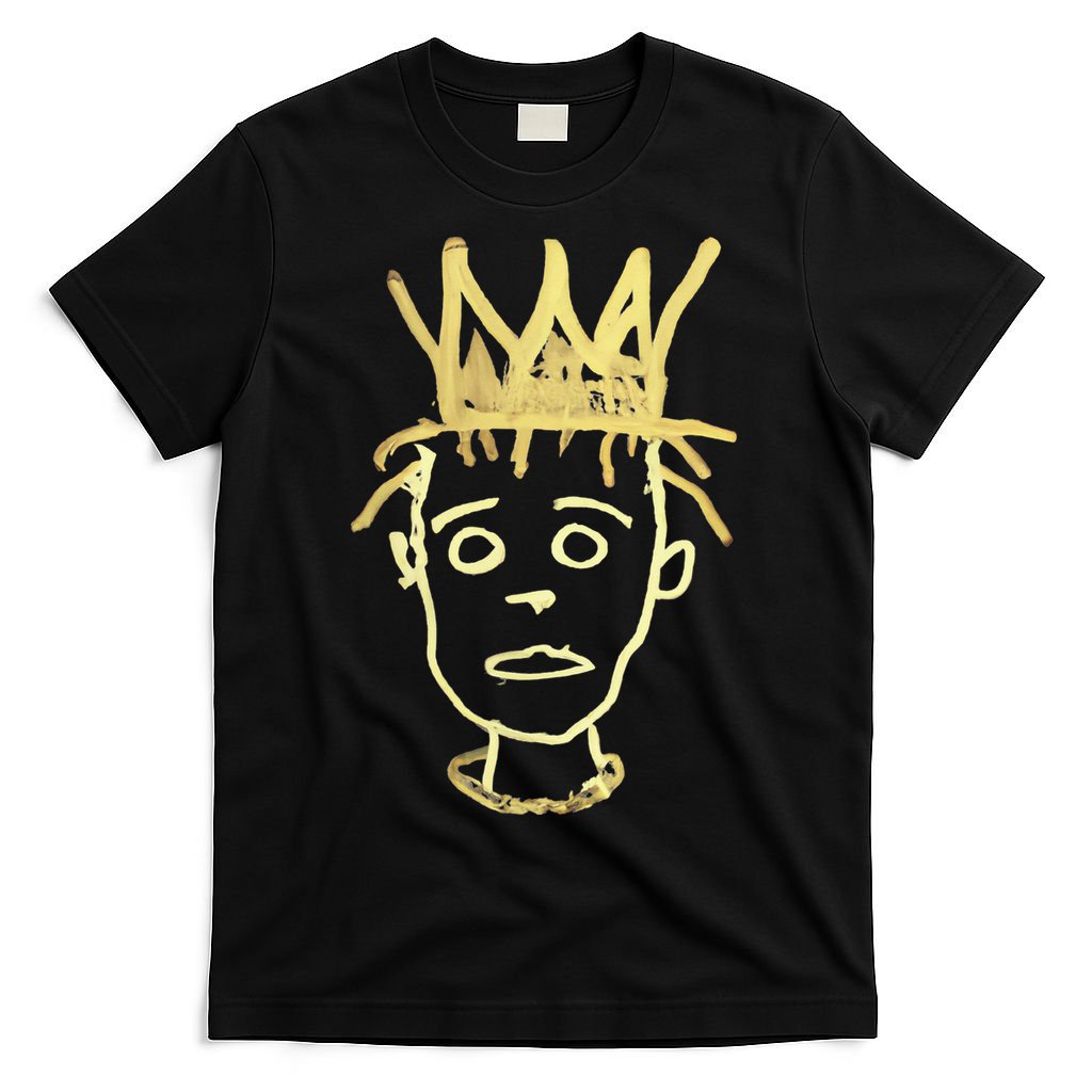 Urban Crown Graffiti Art Streetwear Expressive Drip Ink T-Shirt
