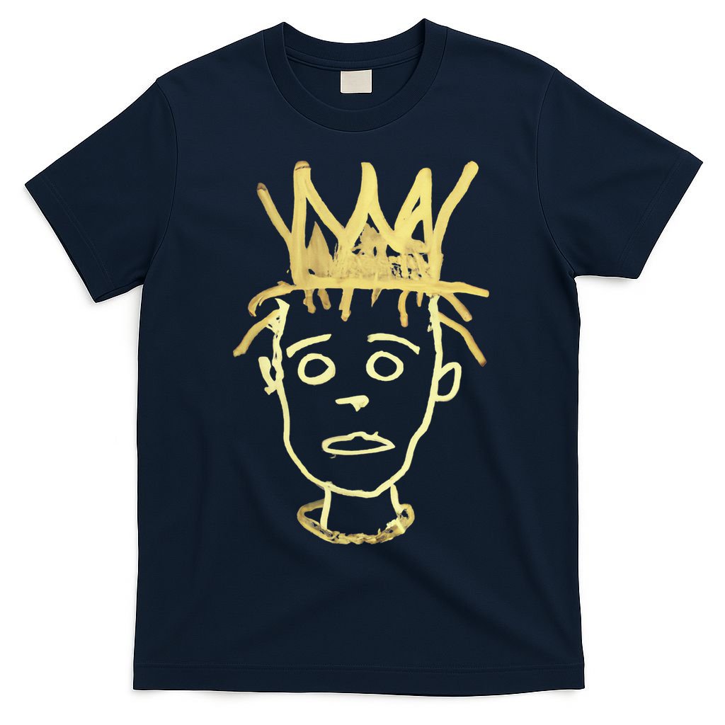 Urban Crown Graffiti Art Streetwear Expressive Drip Ink T-Shirt