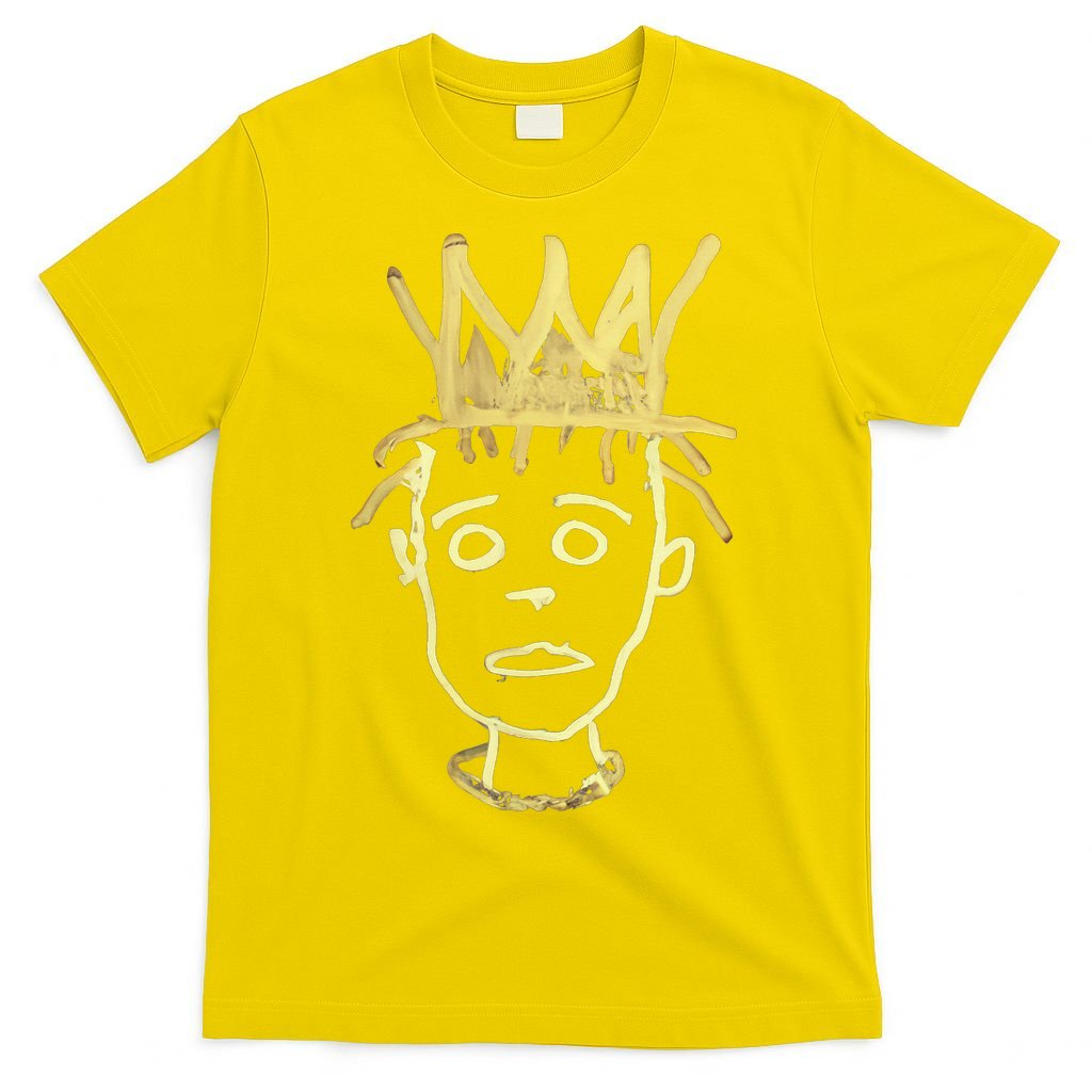 Urban Crown Graffiti Art Streetwear Expressive Drip Ink T-Shirt