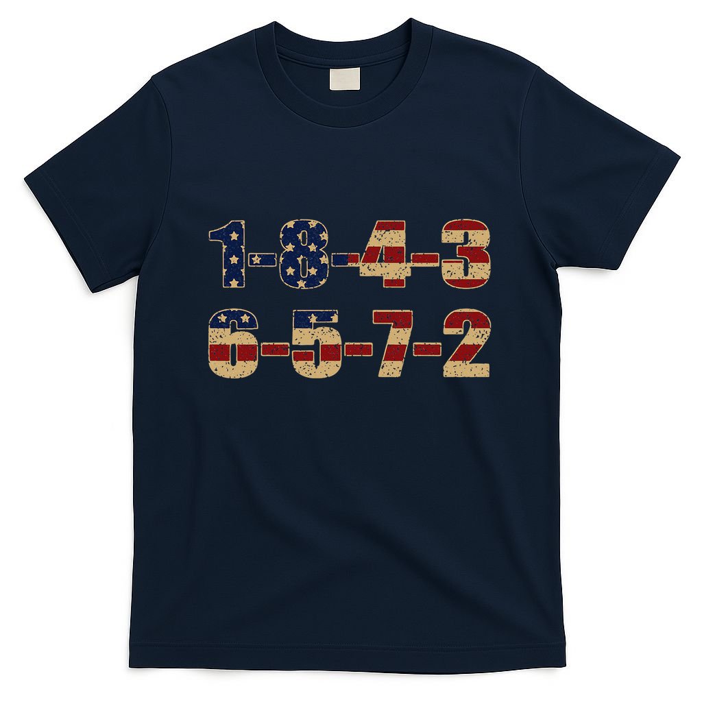 USA Flag 18436572 Firing Order Small Block T-Shirt