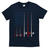 USA Flag Fishing Rods T-Shirt