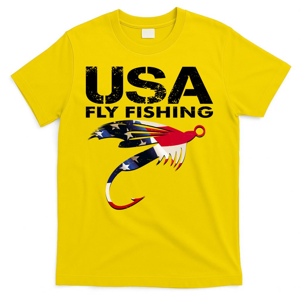 USA Fly Fishing Sport Fishing Fan T-Shirt