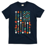 USA Flower Flag Garden T-Shirt