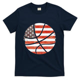 Usa Flag Patriotic Basketball Gift T-Shirt