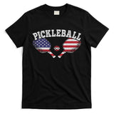 Us Flag Pickleball Player Vintage Pickle Ball Lover T-Shirt