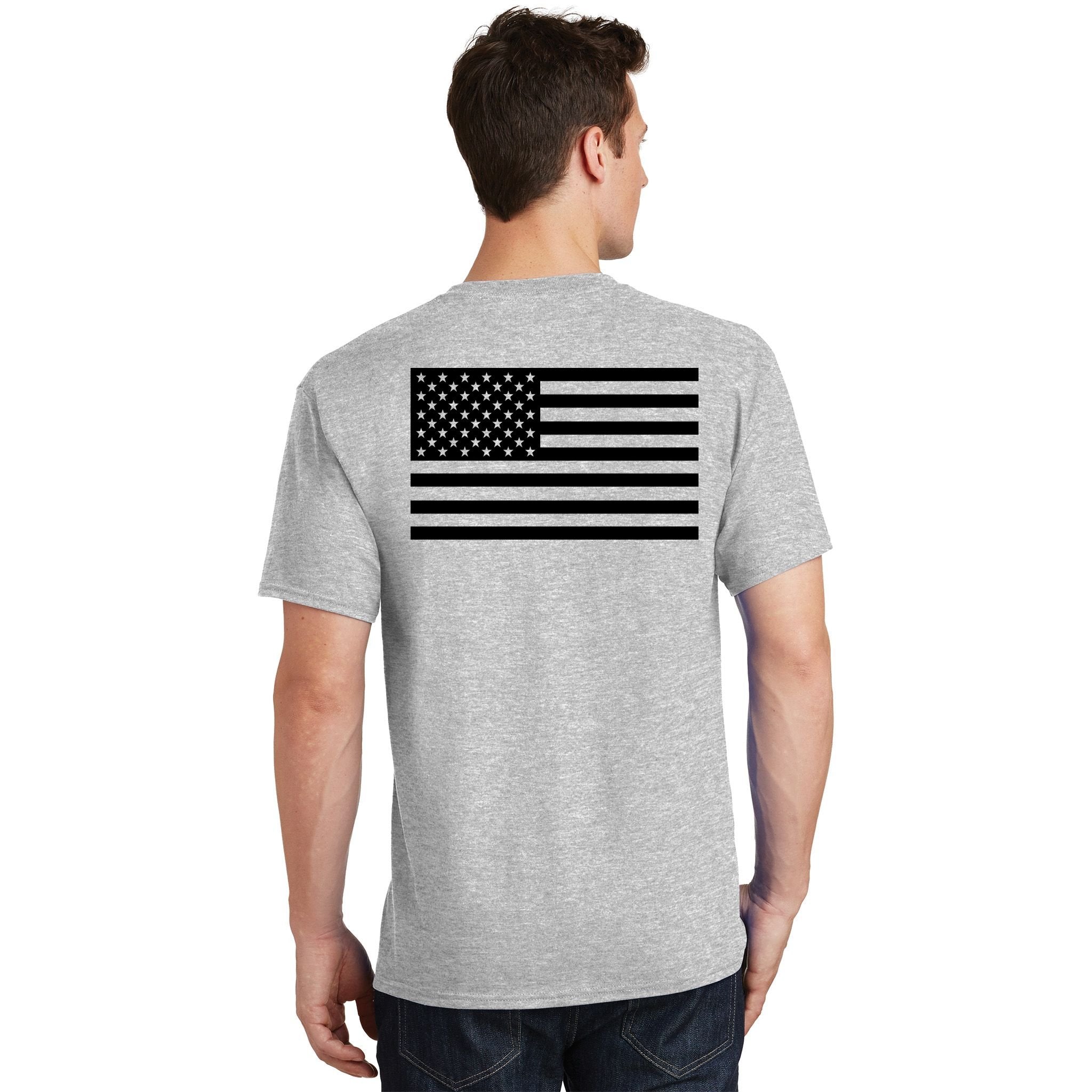 USA Flag Patriotic Front & Back United States Of America Pride T-Shirt