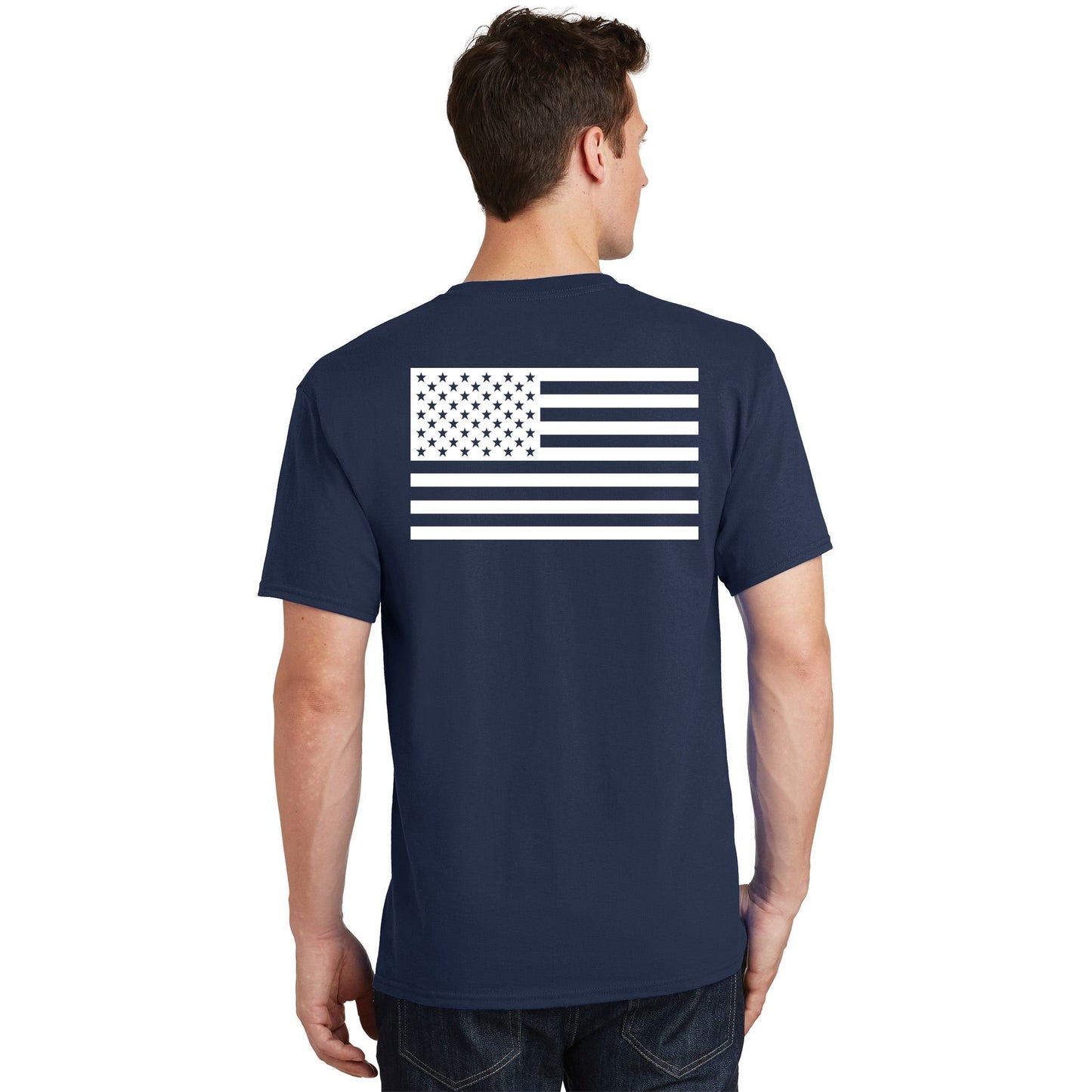USA Flag Patriotic Front & Back United States Of America Pride T-Shirt