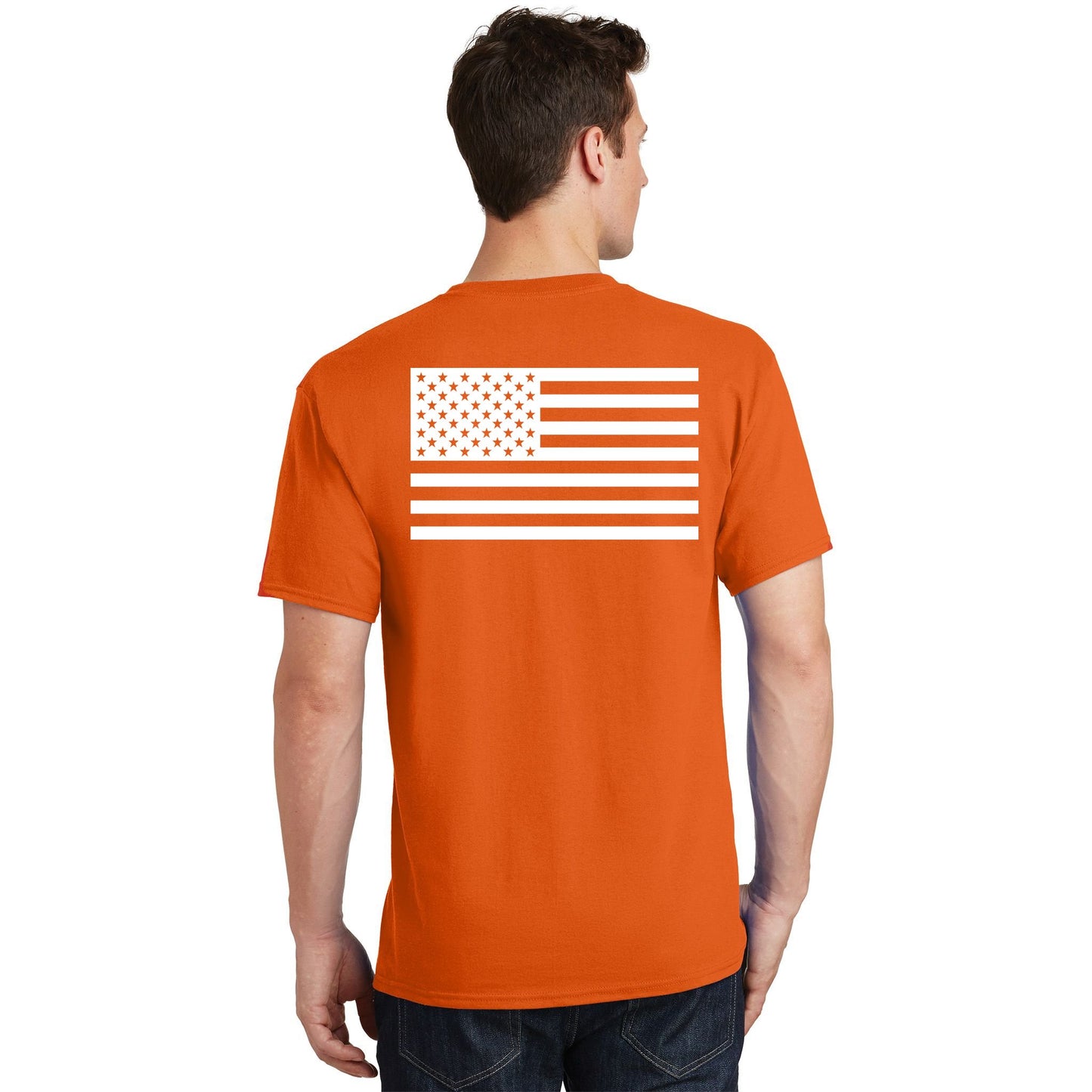 USA Flag Patriotic Front & Back United States Of America Pride T-Shirt