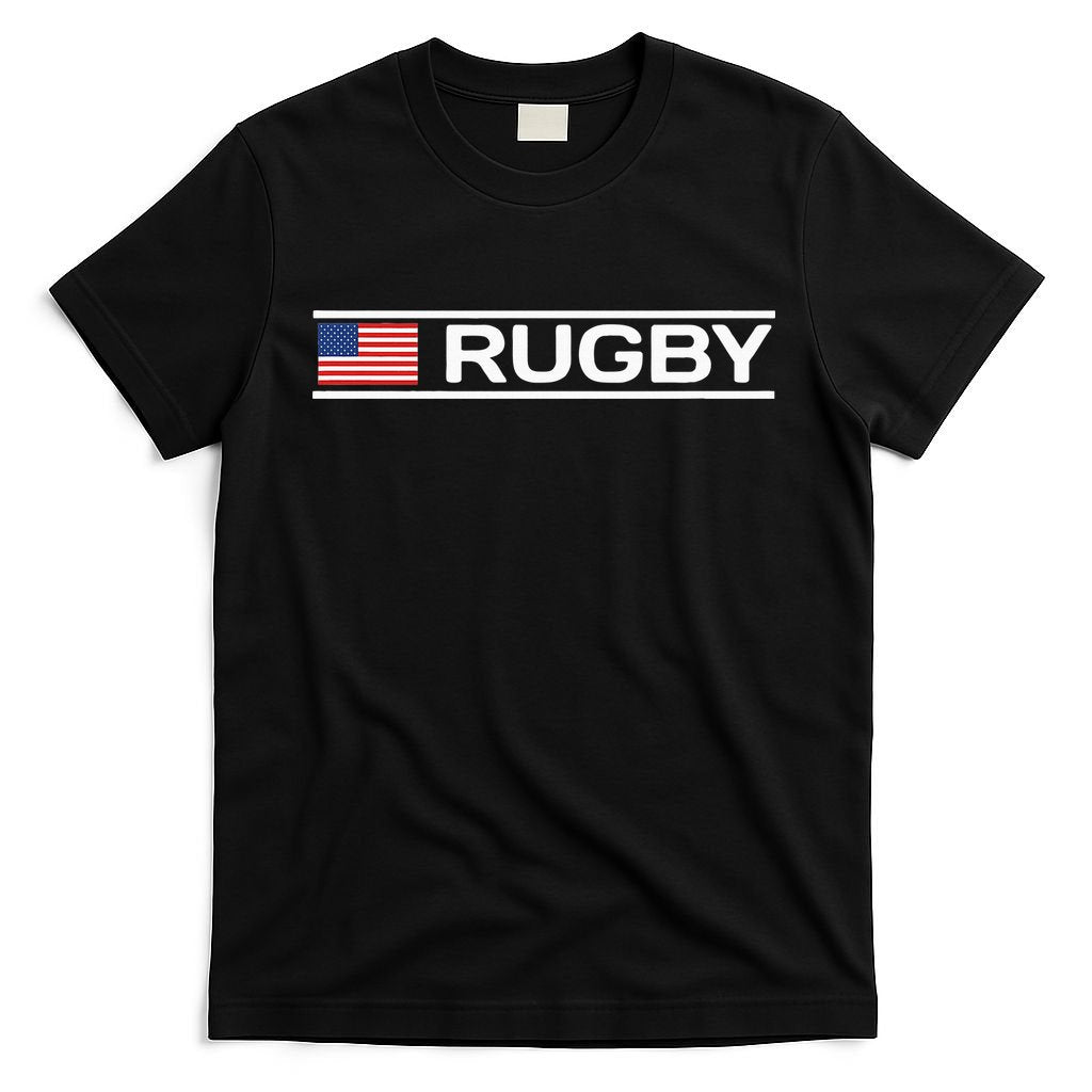 Usa Flag Rugby T-Shirt
