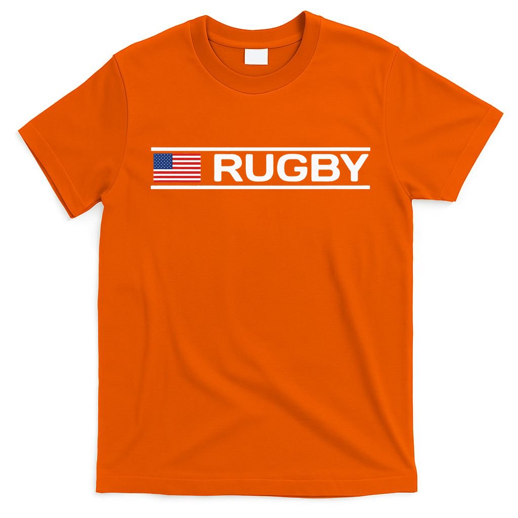 Usa Flag Rugby T-Shirt