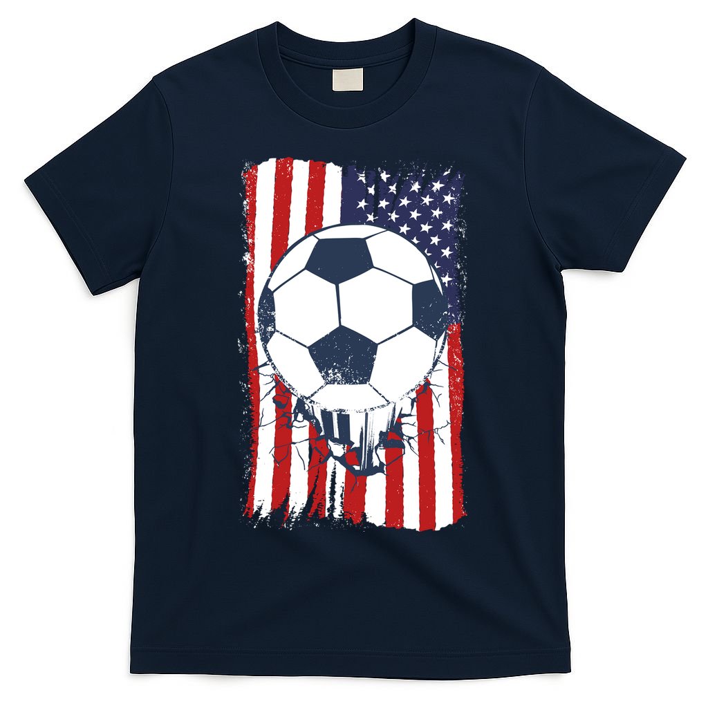 USA Flag Soccer Lover T-Shirt