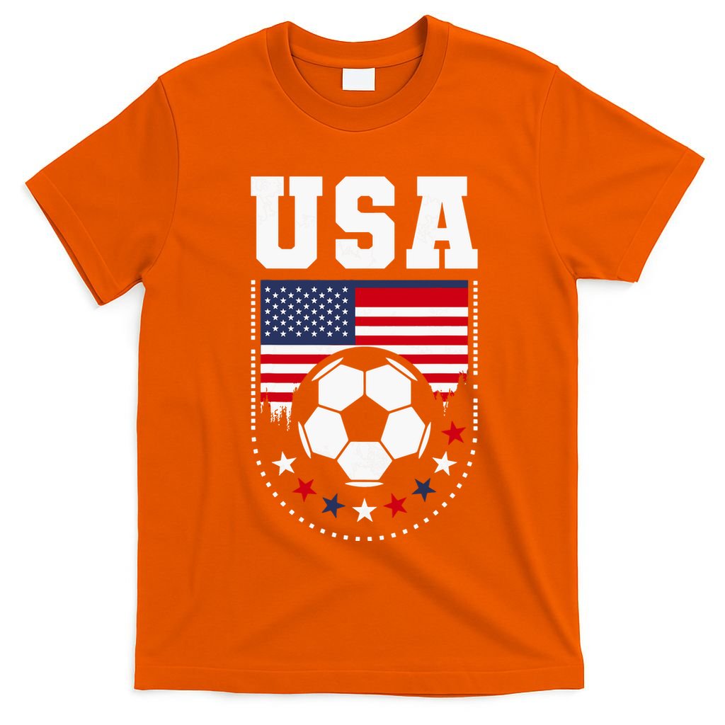 Usa Flag Soccer Fan T-Shirt