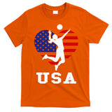 Usa Flag Volleyball Support Usa Team Volleyball T-Shirt