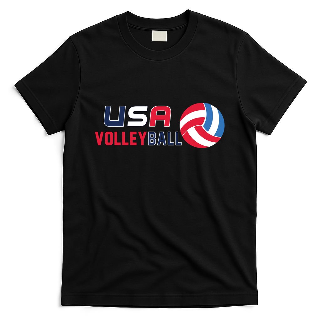USA Flag Volleyball And Volleyball T-Shirt