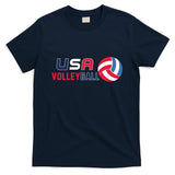 USA Flag Volleyball And Volleyball T-Shirt