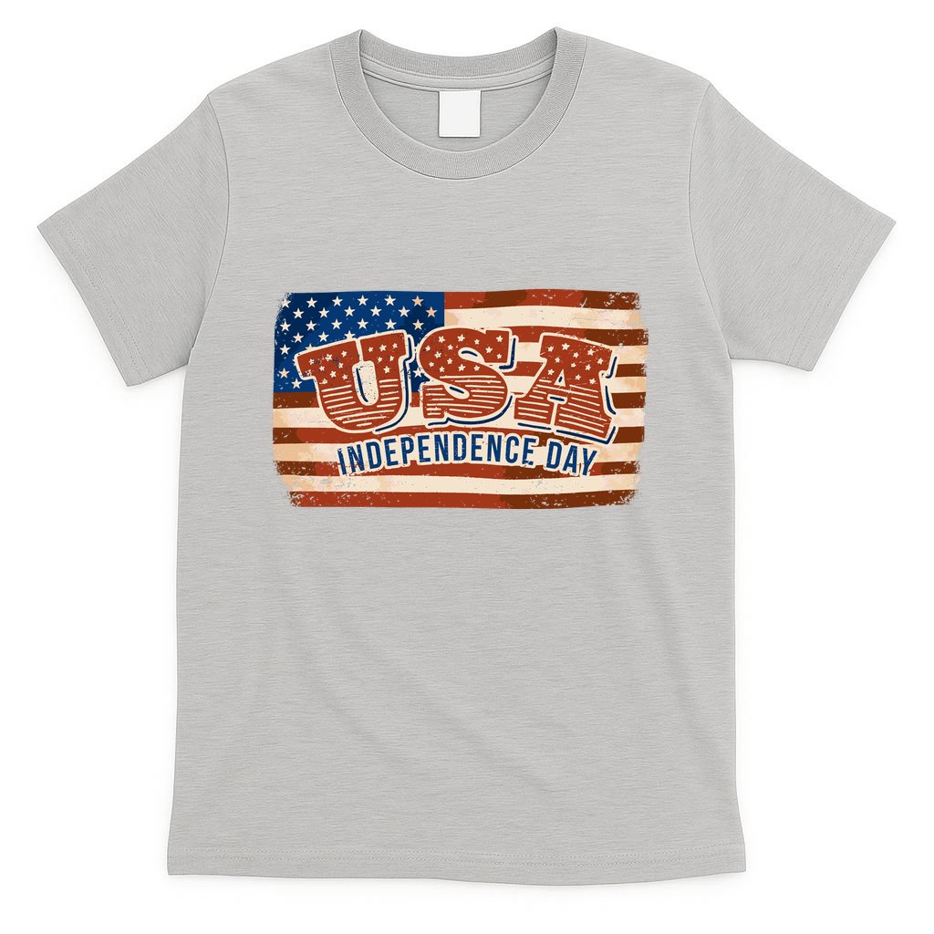 USA Independence Day Vintage Flag T-Shirt