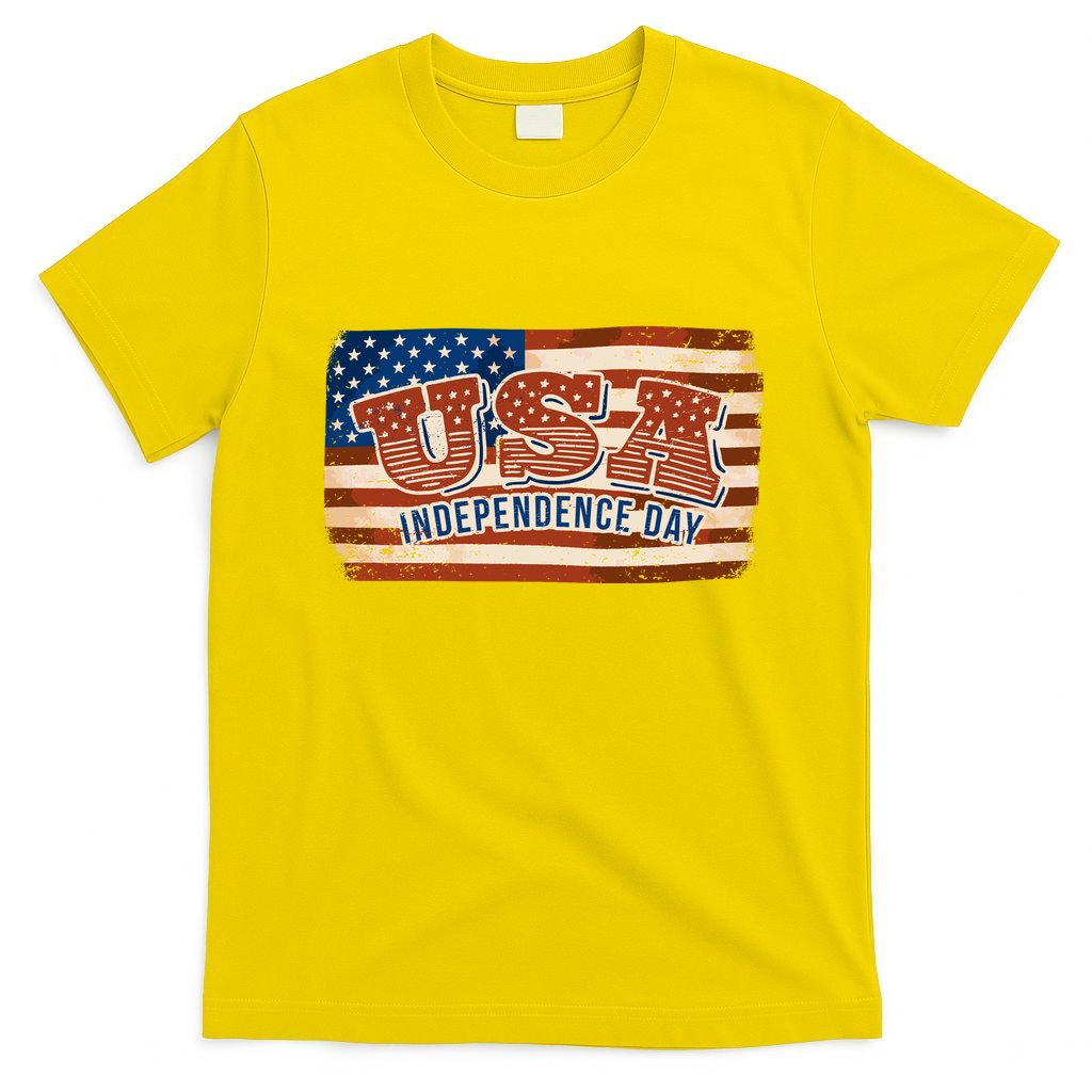 USA Independence Day Vintage Flag T-Shirt