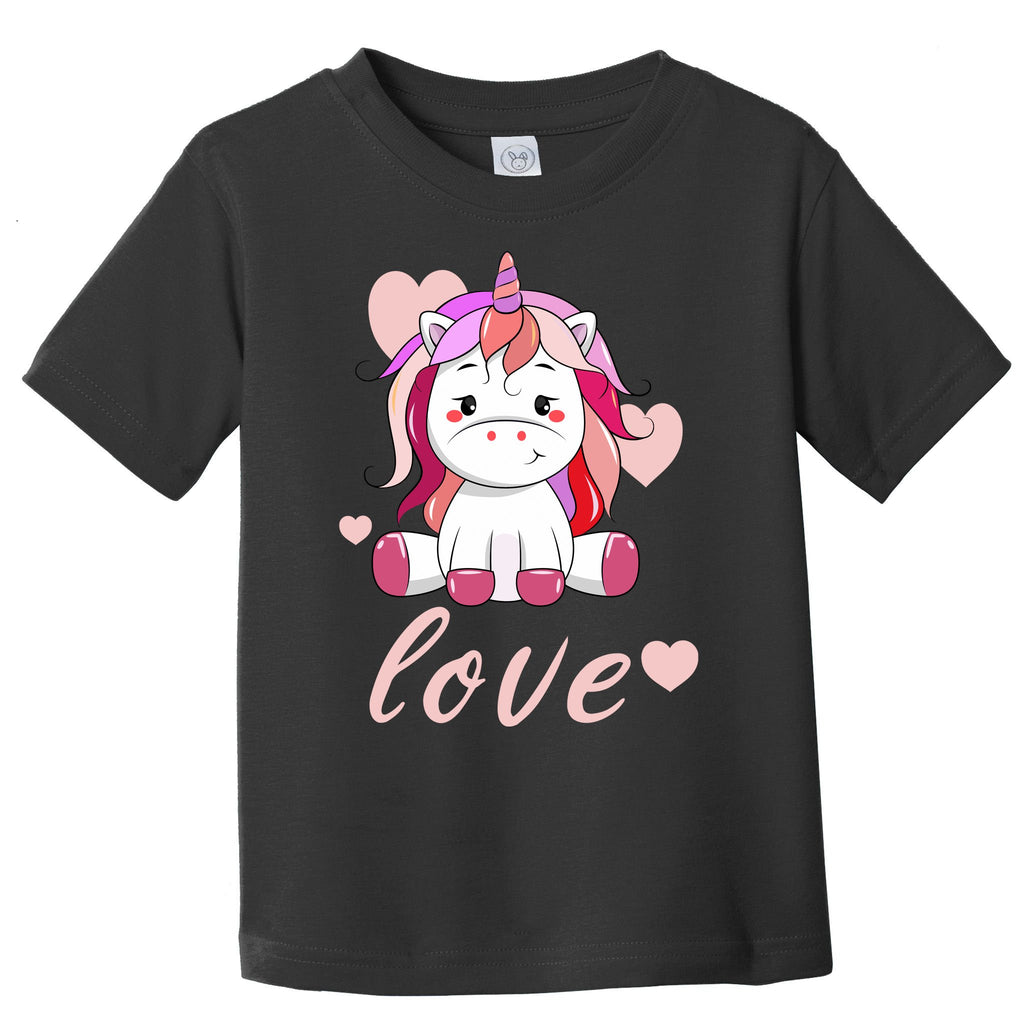 Unicorn Love Valentine Toddler T-Shirt