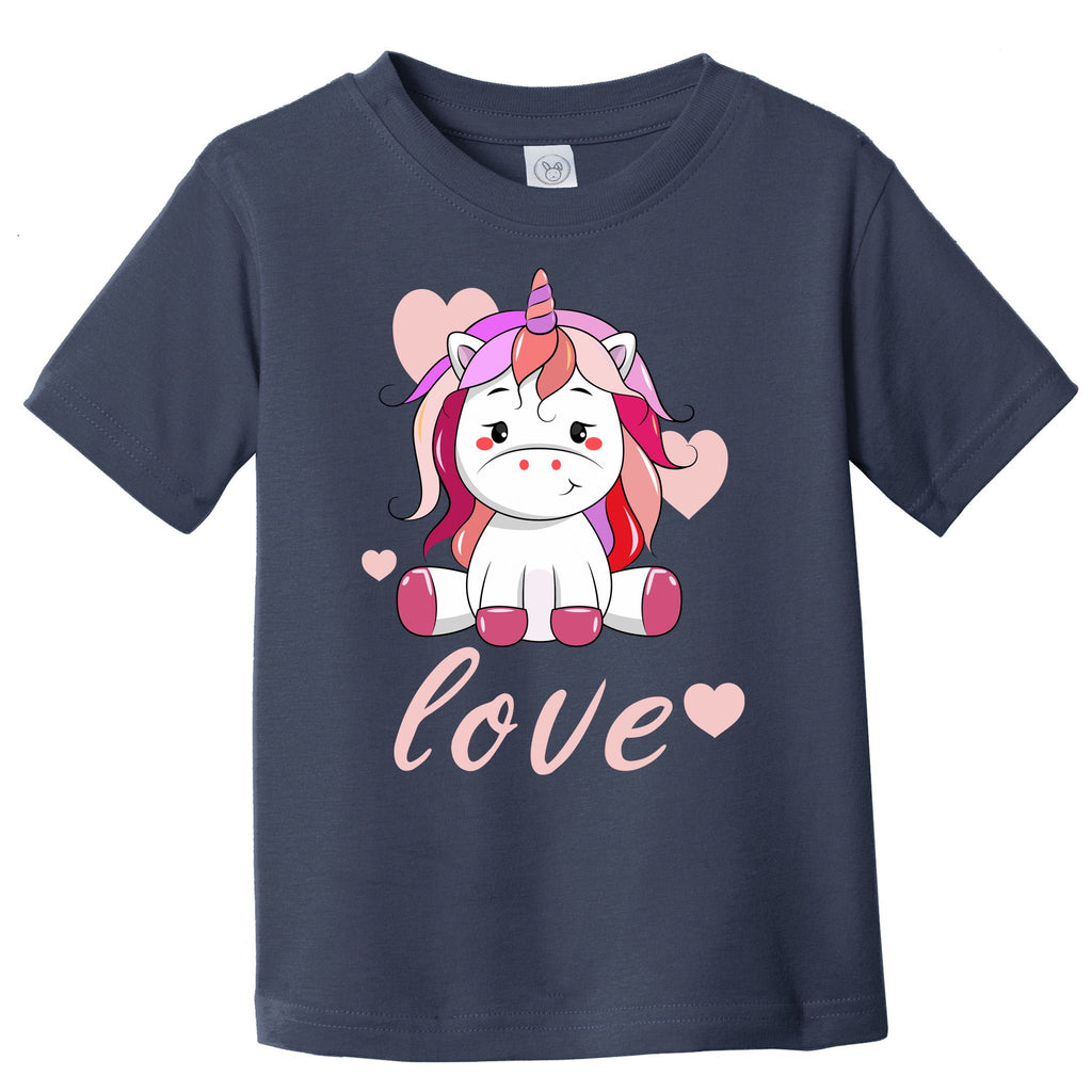 Unicorn Love Valentine Toddler T-Shirt