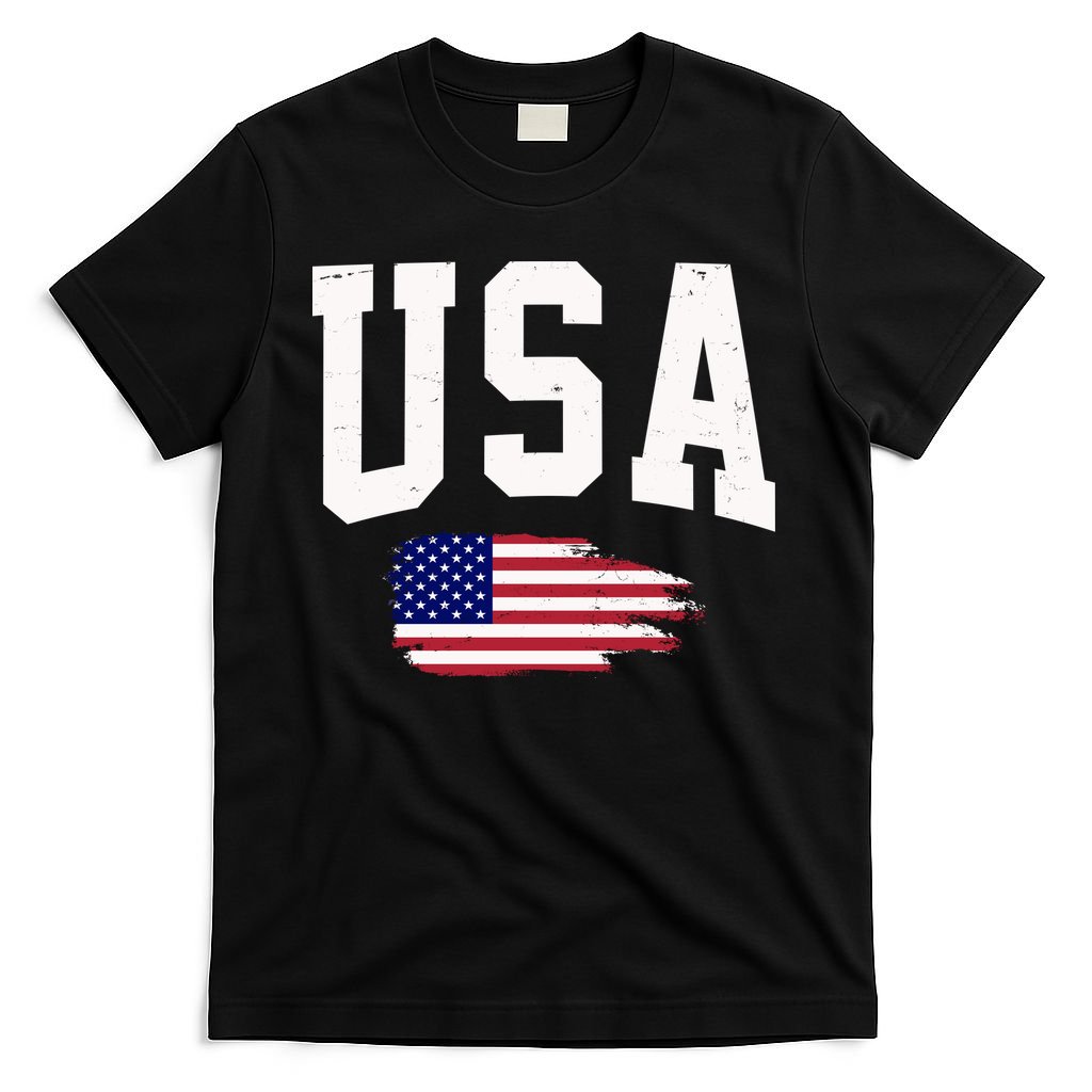 USA Logo Vintage Team Flag America T-Shirt