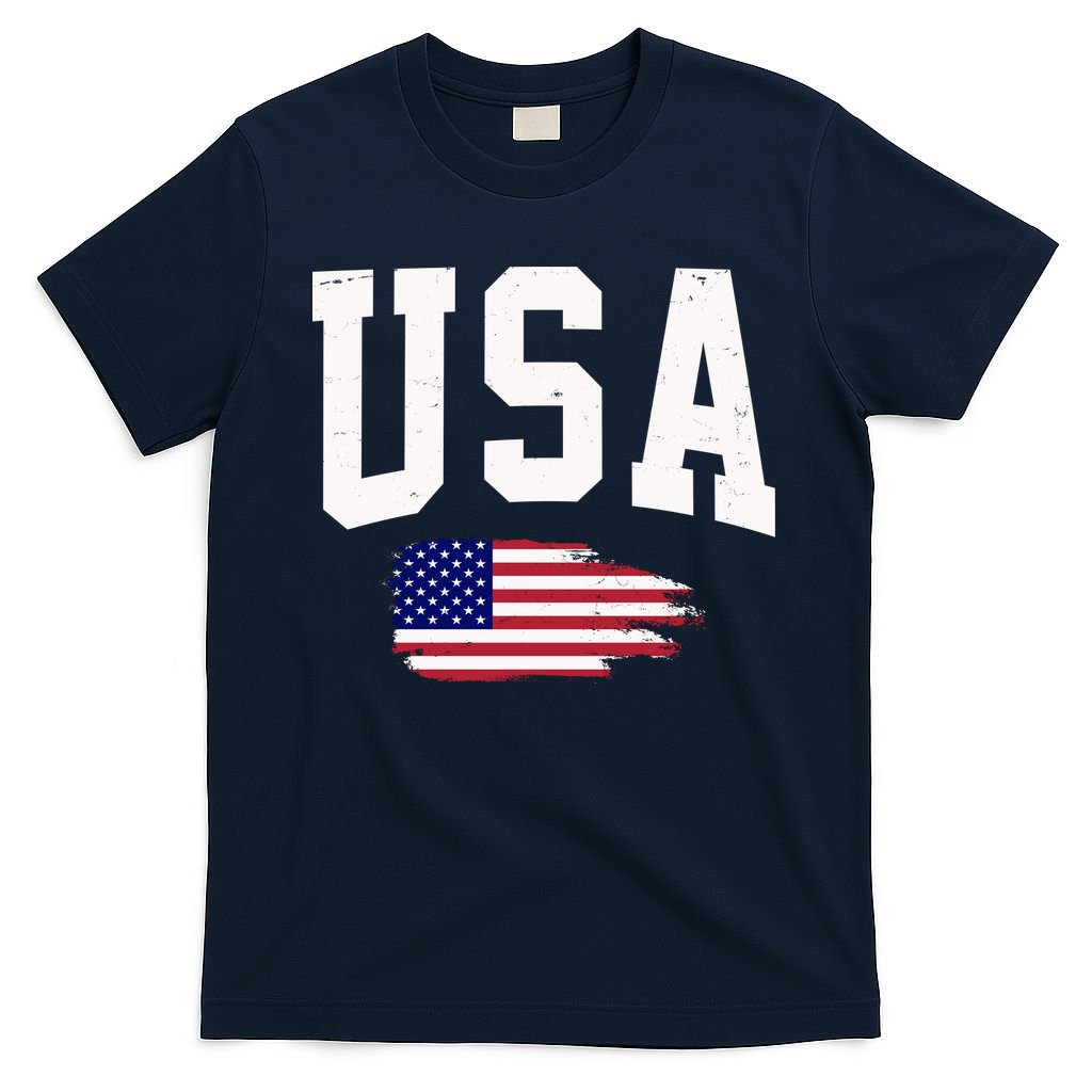 USA Logo Vintage Team Flag America T-Shirt