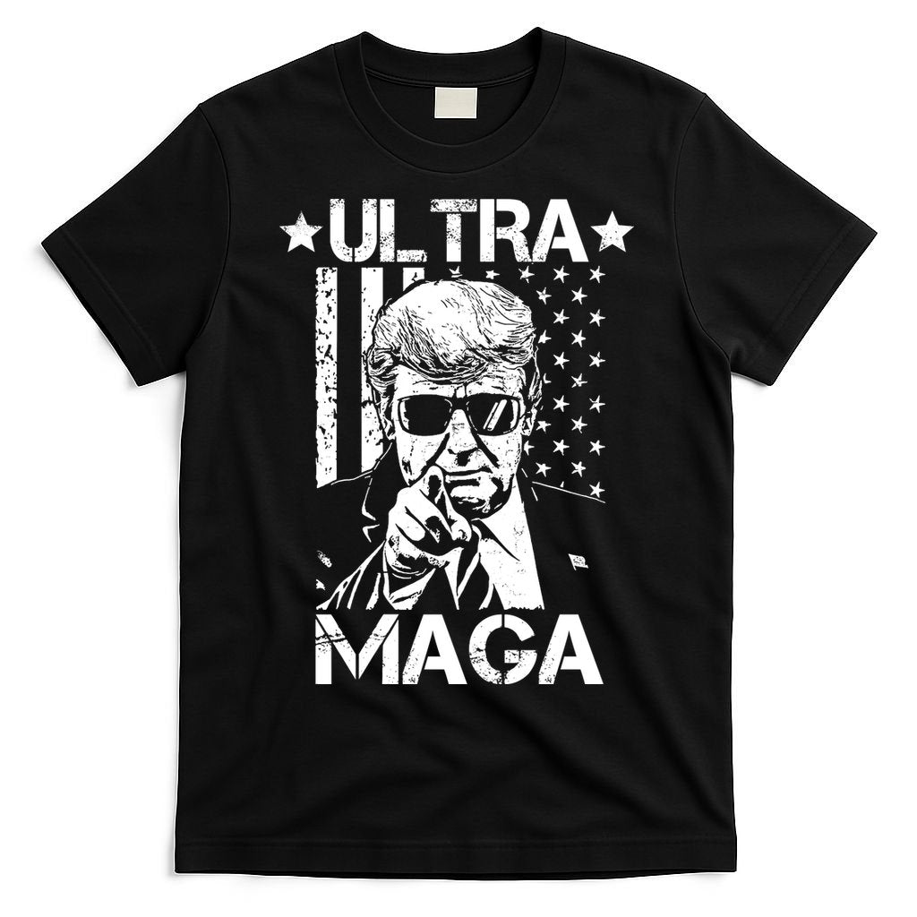 Ultra Maga Donald Trump USA Flag T-Shirt
