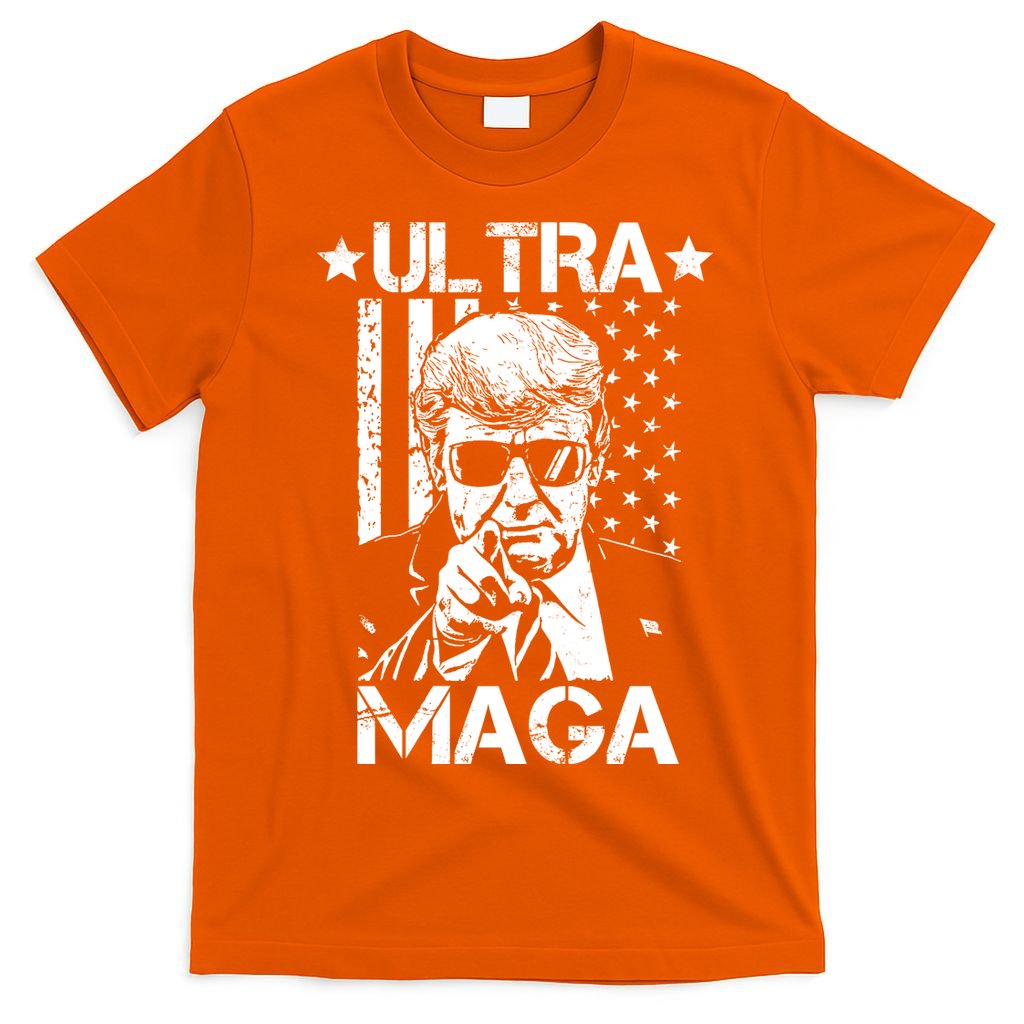 Ultra Maga Donald Trump USA Flag T-Shirt