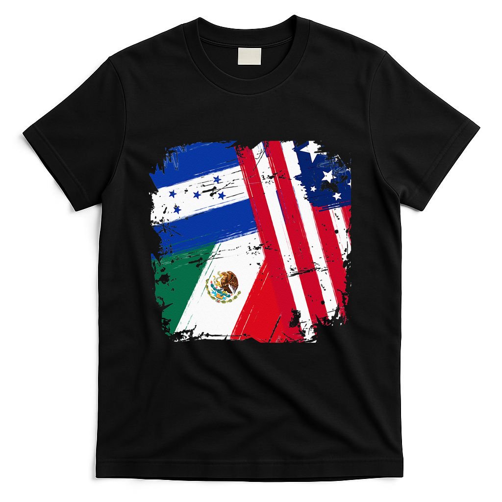 USA Mexico Honduras Flags T-Shirt