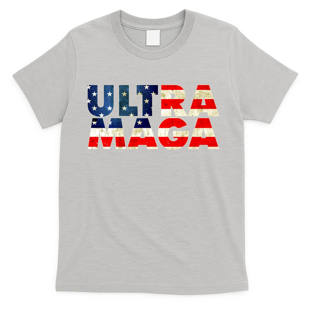 Ultra Maga USA American Flag T-Shirt