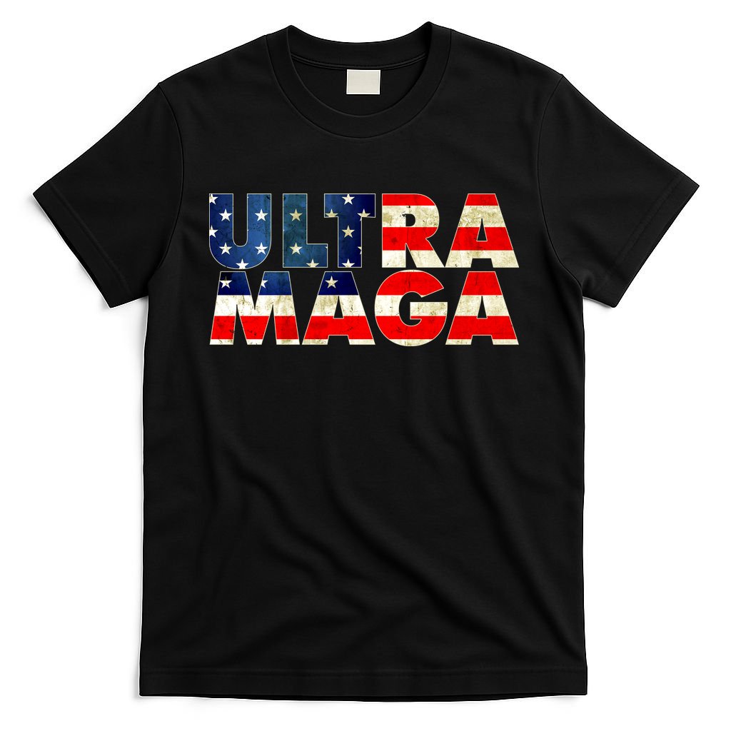 Ultra Maga USA American Flag T-Shirt
