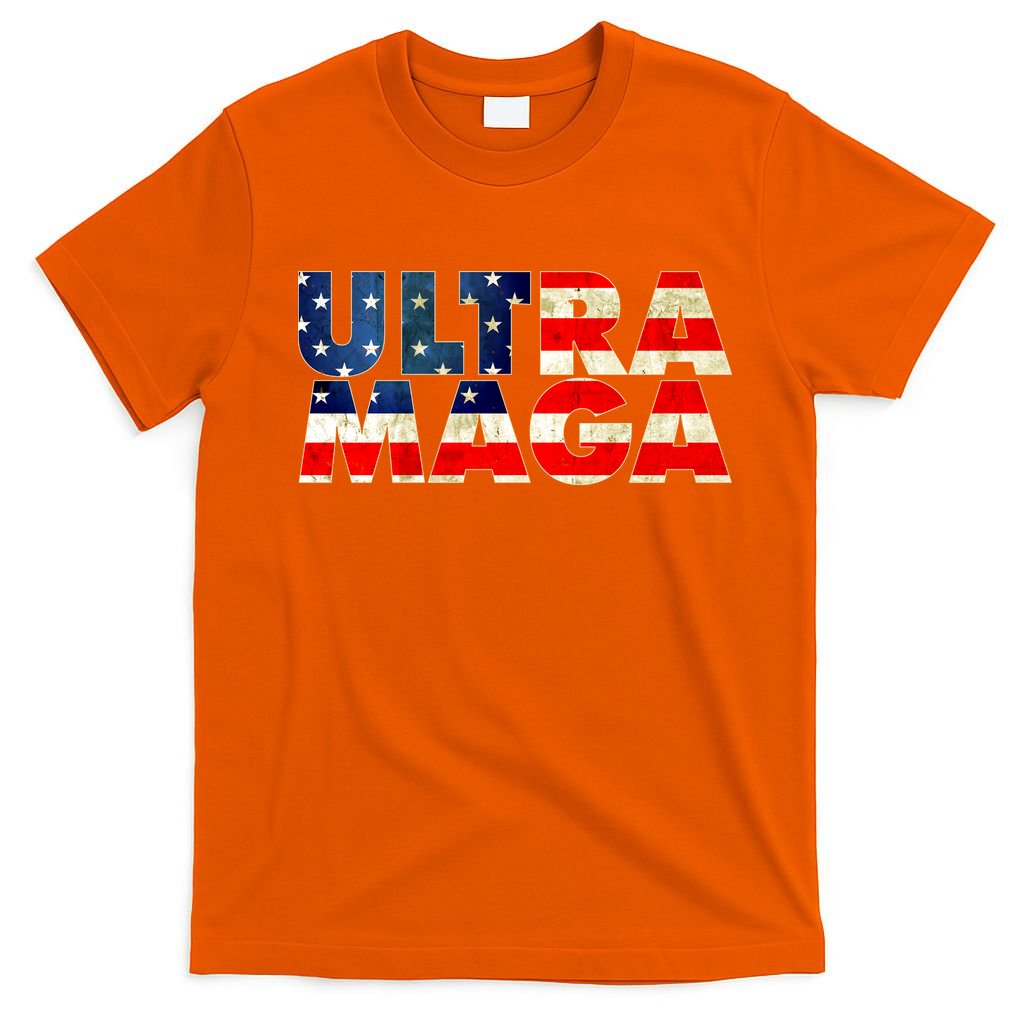 Ultra Maga USA American Flag T-Shirt