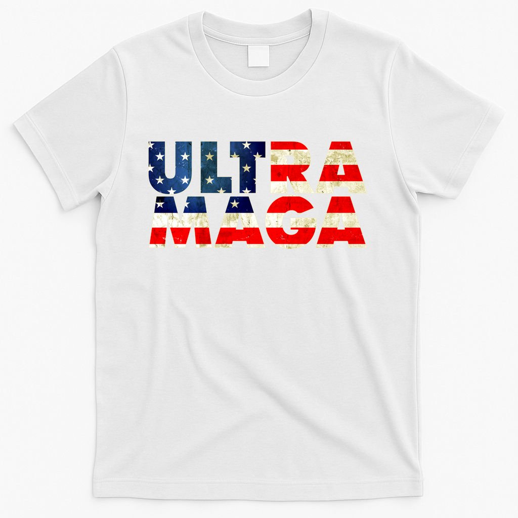 Ultra Maga USA American Flag T-Shirt