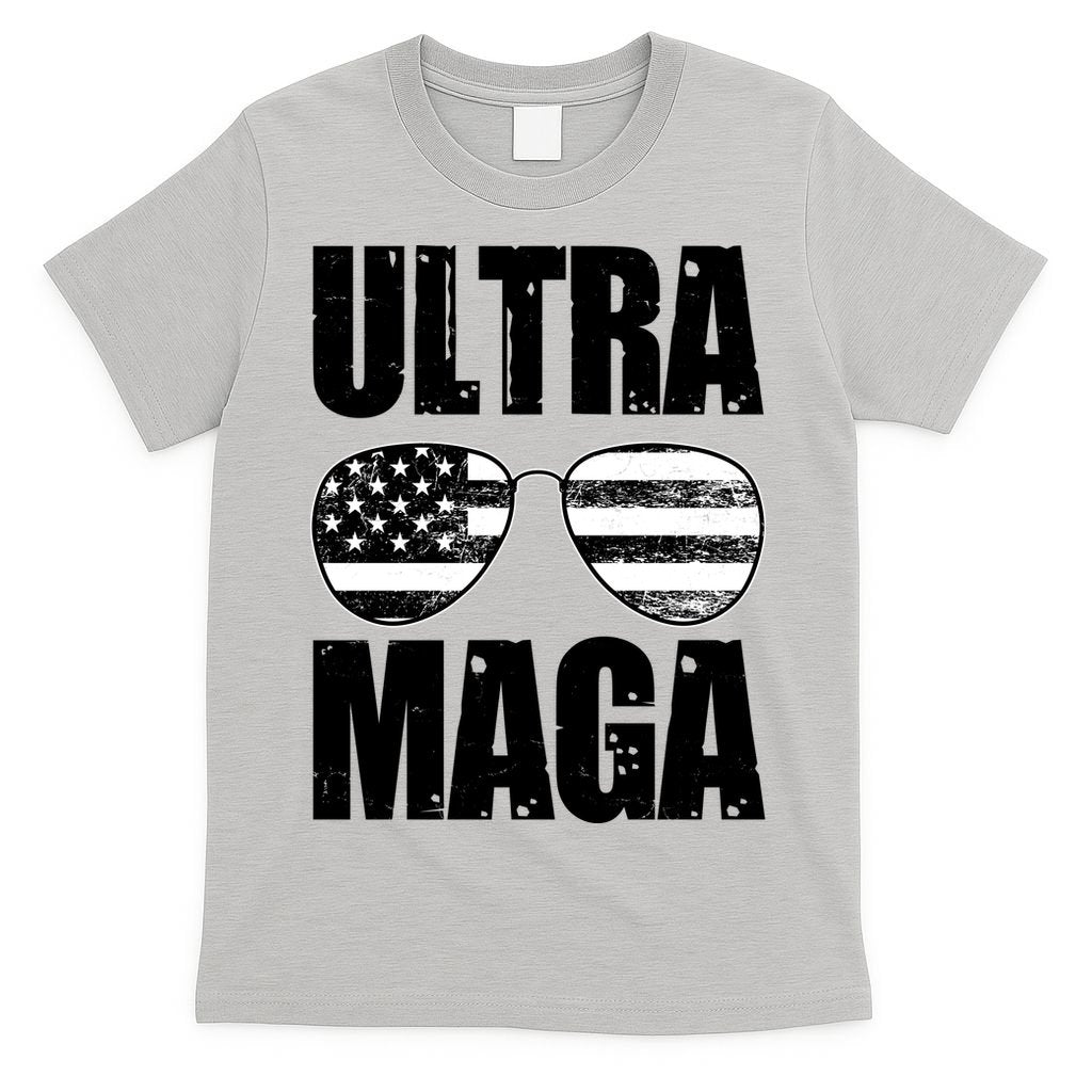 Ultra Maga USA Flag Sunglasses T-Shirt