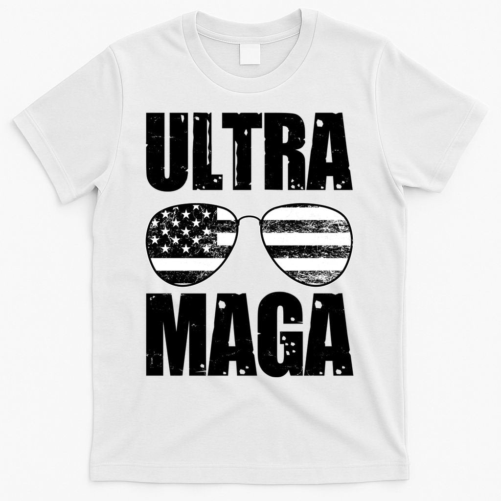 Ultra Maga USA Flag Sunglasses T-Shirt