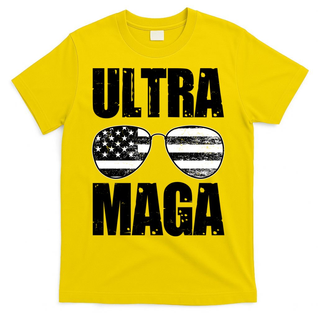 Ultra Maga USA Flag Sunglasses T-Shirt