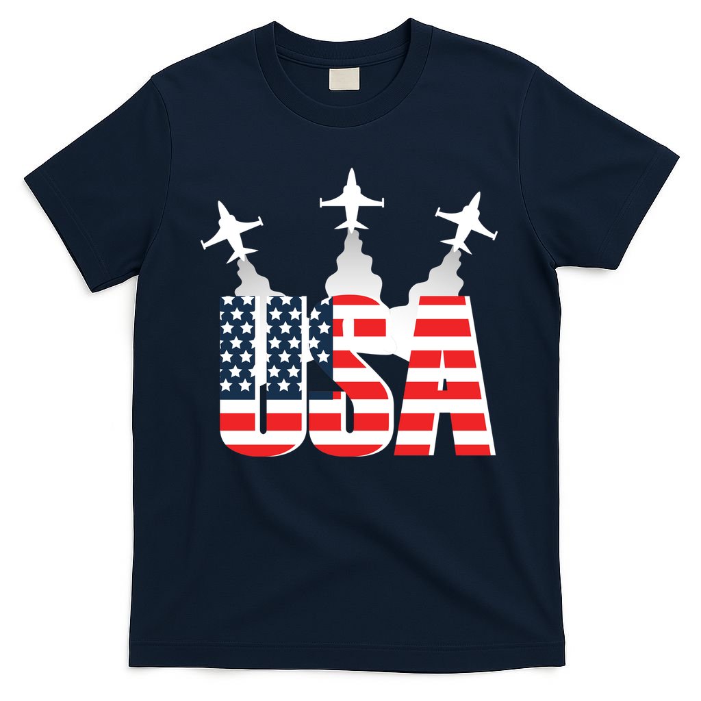 USA Pilot 4th Of July Patriotic T-Shirt