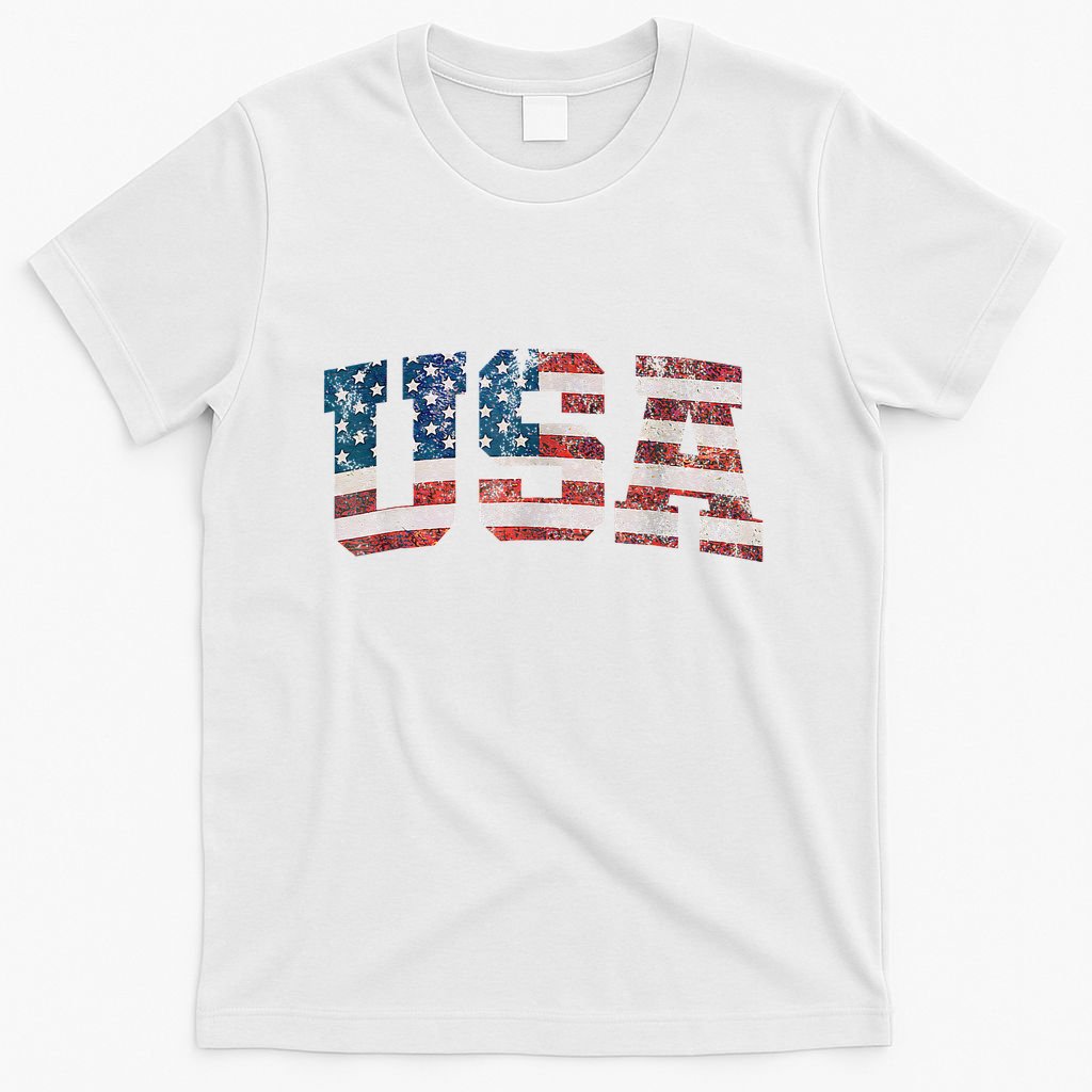 Usa Patriotic American Flag 4th Of July T-Shirt