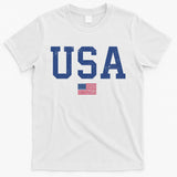 USA Patriotic American Flag Distressed T-Shirt