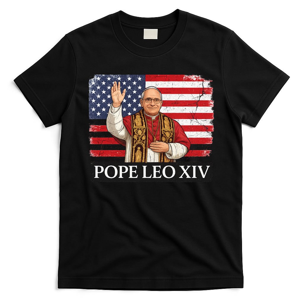 USA Pope Leo XIV Robert American Flag T-Shirt