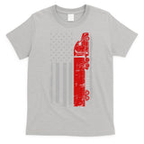 US Truck Driver USA Flag T-Shirt