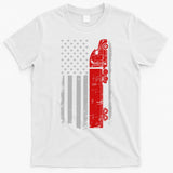 US Truck Driver USA Flag T-Shirt