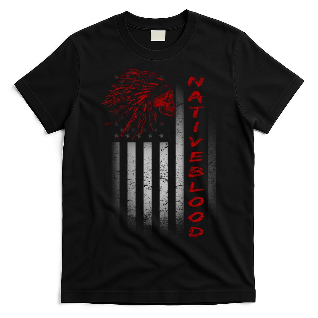 USA American Flag Native Blood T-Shirt