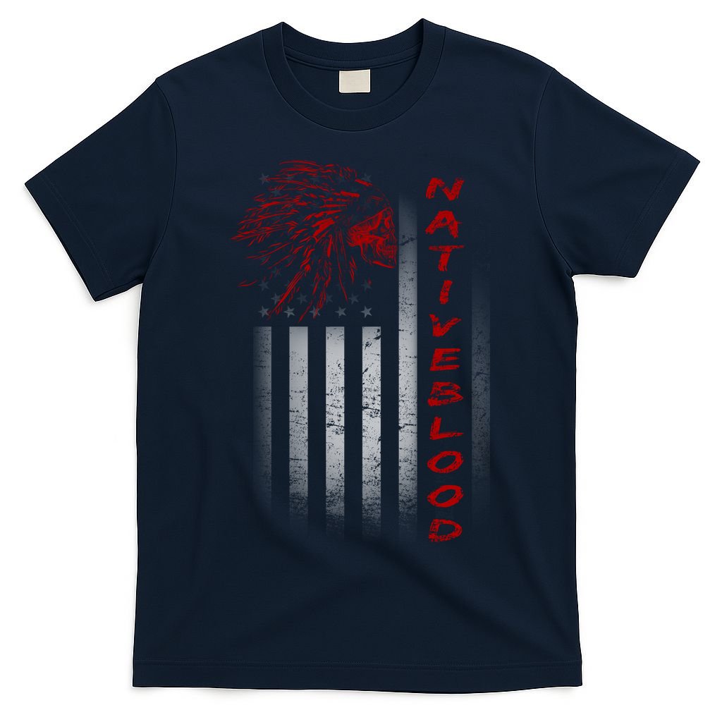 USA American Flag Native Blood T-Shirt